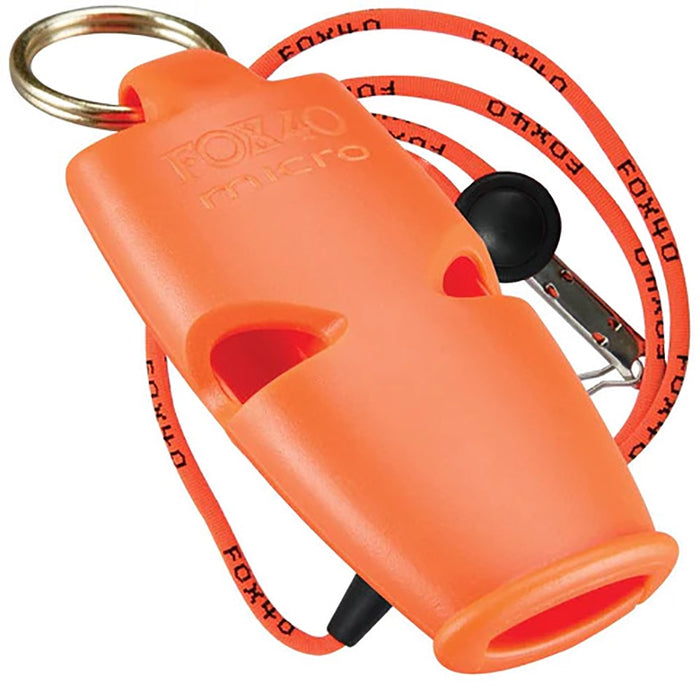 Fox 40 Micro Whistle in Orange with Lanyard