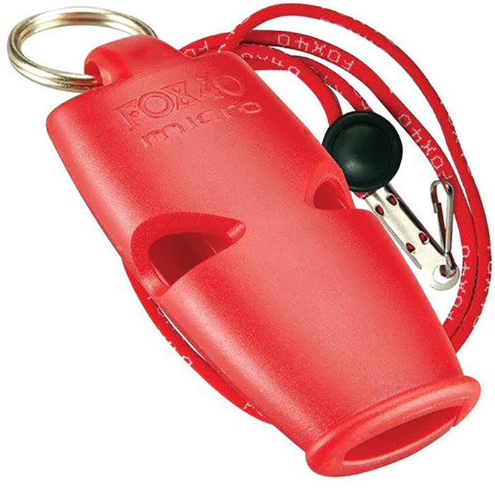 Fox 40 Micro Whistle in Red with Lanyard