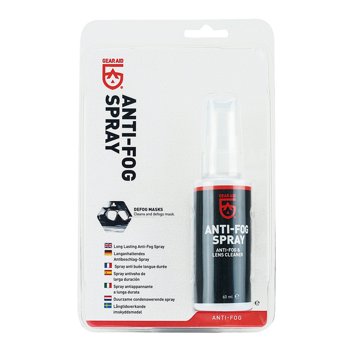 Gear Aid Anti Fog Spray in Retail Packaging with Euro Hook