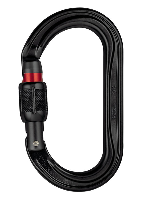 Petzl Black OK Light Screwlock Carabiner