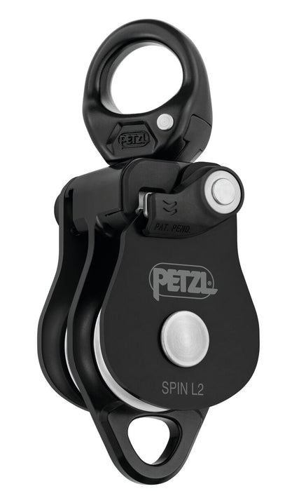 Black Petzl Spin L2 Double Pulley 