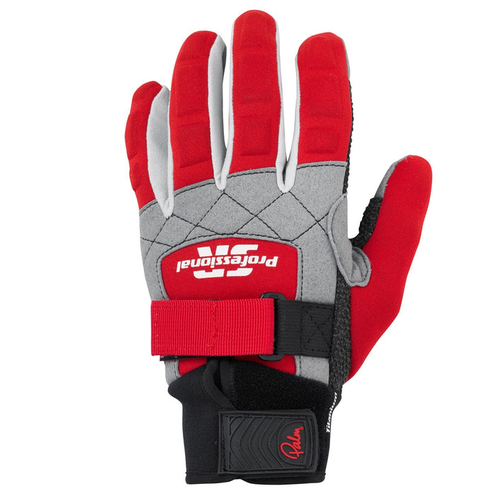 Palm Professional Water Rescue Gloves in Red Showing Adjustment Strap