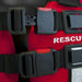 Palm Rescue 850 PFD showing quick release buckles