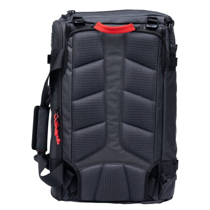 CMC Lotus Tech Back Pack Closed showing back with shoulder straps tided away 