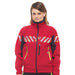 Female model wearing Courant Ark Softshell Jacket Red 