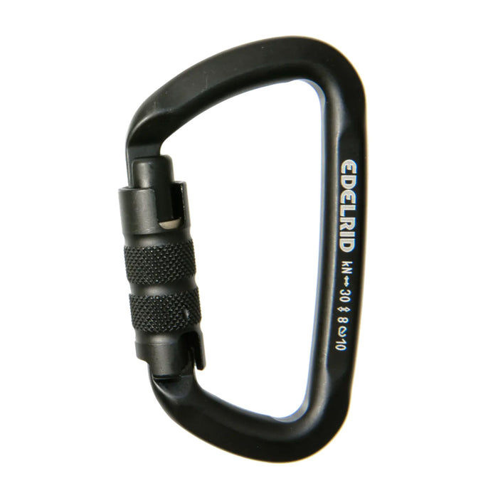 Edelrid D-CLASSIC 3000 TRIPLE Locking Carabiner in Black