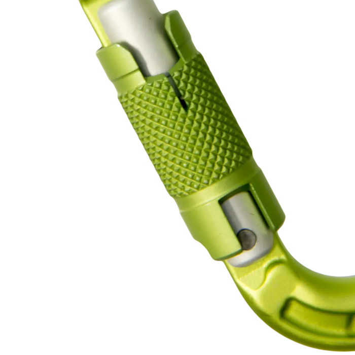 Close up of Twist mechanism in Edelrid HMS  Magnum Twistgate Carabiner