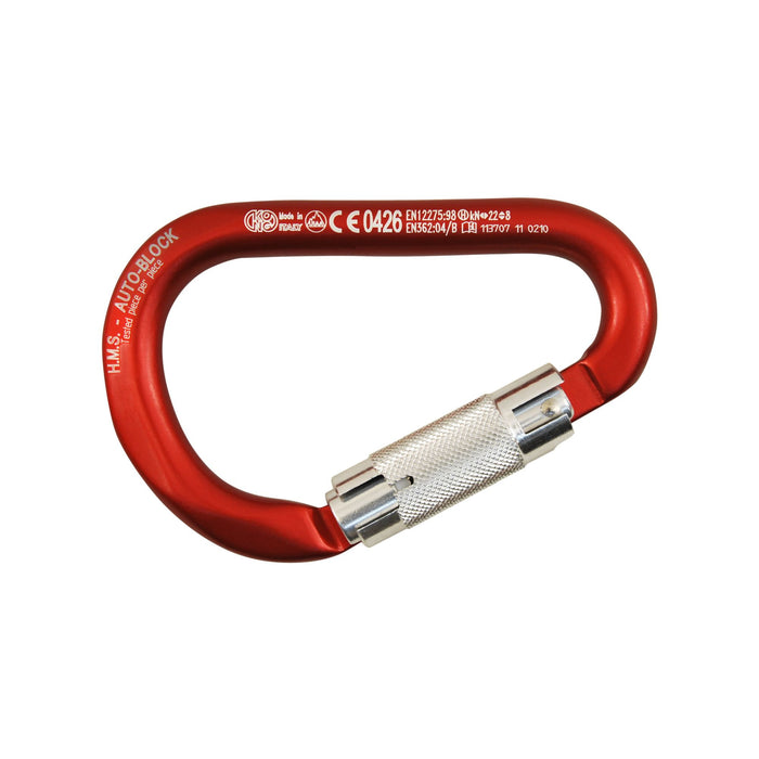 Kong HMS Classic Auto Block Carabiner  Red and Polished 