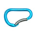 Kong Paddle Bent Gate Cyan and Grey Carabiner