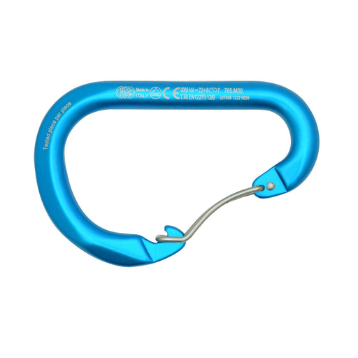 Kong Paddle Wire Bent Gate Carabiner Cyan