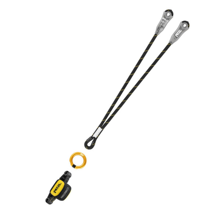 Petzl Absorbica Compact Energy Absorber designed to be used in combination with a JANE-I or JANE-Y lanyard to make a fall-arrest lanyard with a maximum length of two meters.