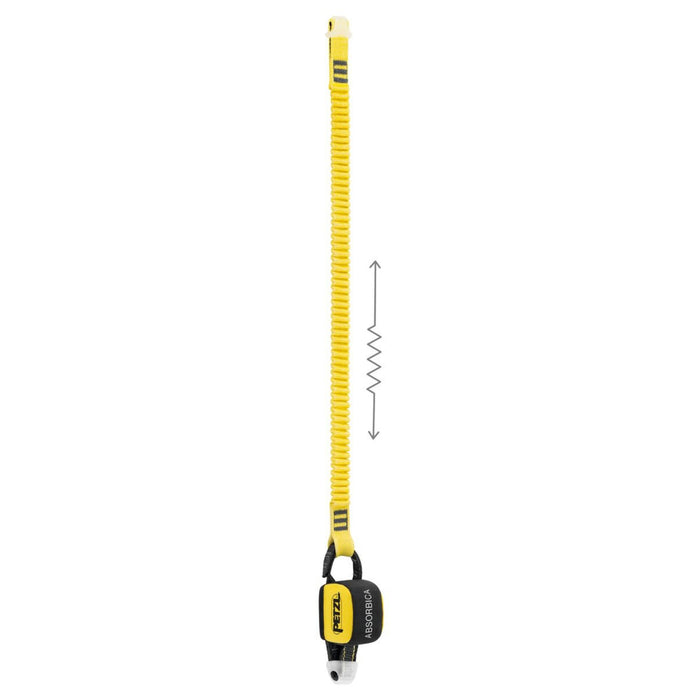 ABSORBICA®-I 150
Single lanyard with integrated energy absorber. Shows Elasticised arm to avoid hindering progression