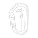 Petzl Am'D Lightweight Asymmetrical  Carabiner line drawing showing dimensions length 9cm and width 4.4 cm