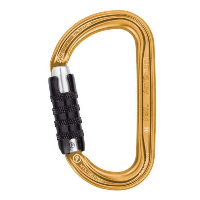 Petzl Am'D Triact Lock Carabiner in Gold SKU number M34ATLY