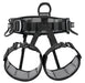 Black Petzl Falcon lightweight and comfortable seat harness for suspended rescue