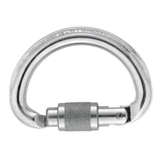 Petzl Omni Semi Circle Multi-directional Screw Lock Carabiner in Grey 