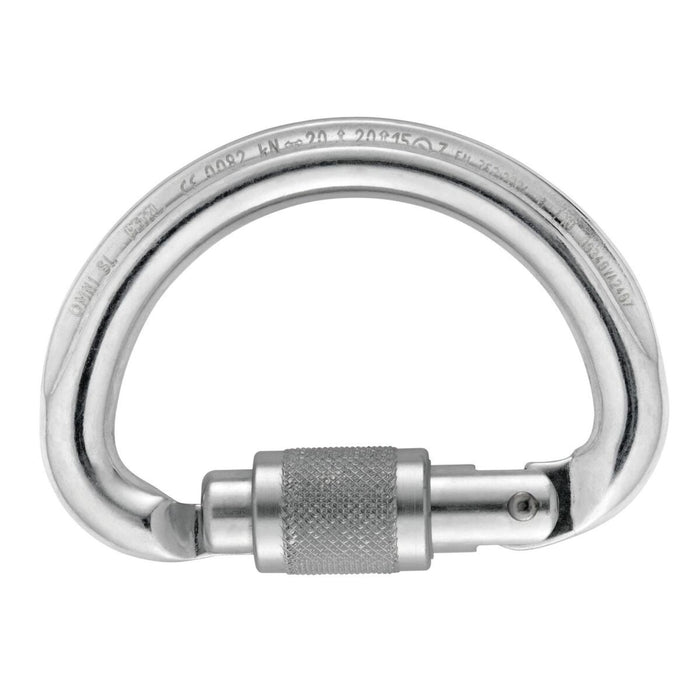 Petzl Omni Semi Circle Multi-directional Screw Lock Carabiner in Grey 