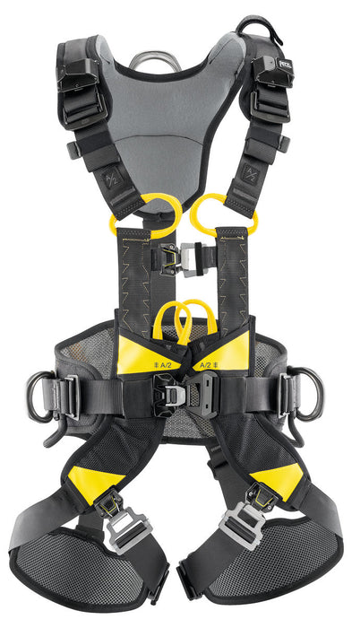 Petzl Volt fall-arrest and work positioning harness with attachment point for vertical progression on rail or cable-based fall protection system