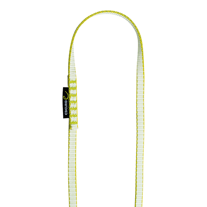 Edelrid Dyneema Sling 11m in Oasis Colourways lime green and white 