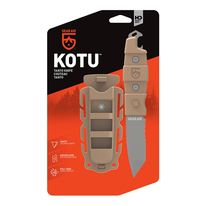 Gear Aid Kotu Coyote Colour Knife in Packaging 